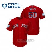 Camiseta Beisbol Hombre Boston Red Sox Mookie Betts Cool Base Entrenamiento de Primavera 2019 Rojo