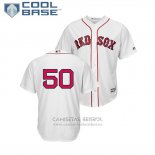 Camiseta Beisbol Hombre Boston Red Sox Mookie Betts Cool Base Primera Replica Blanco