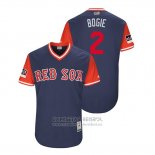 Camiseta Beisbol Hombre Boston Red Sox Xander Bogaerts 2018 LLWS Players Weekend Bogie Azul