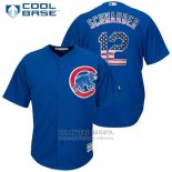 Camiseta Beisbol Hombre Chicago Cubs 12 Kyle Schwarber Cool Base