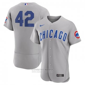 Camiseta Beisbol Hombre Chicago Cubs 2023 Jackie Robinson Day Autentico Gris