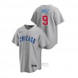 Camiseta Beisbol Hombre Chicago Cubs Javier Baez Replica Road Gris