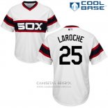 Camiseta Beisbol Hombre Chicago White Sox 25 Adam Laroche Blanco Autentico Collection Cool Base
