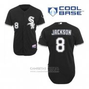 Camiseta Beisbol Hombre Chicago White Sox 8 Bo Jackson Negro Alterno Cool Base