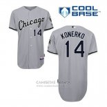 Camiseta Beisbol Hombre Chicago White Sox Paul Konerko 14 Gris Cool Base