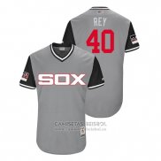 Camiseta Beisbol Hombre Chicago White Sox Reynaldo Lopez 2018 LLWS Players Weekend Rey Gris