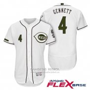 Camiseta Beisbol Hombre Cincinnati Reds 4 Scooter Gennett 2018 Alterno Autentico Flex Base