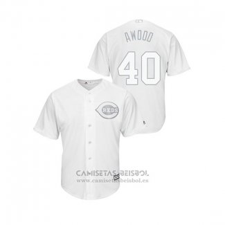 Camiseta Beisbol Hombre Cincinnati Reds Alex Wood 2019 Players Weekend Awood Replica Blanco