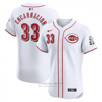 Camiseta Beisbol Hombre Cincinnati Reds Christian Encarnacion-Strand Primera Elite Blanco