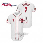 Camiseta Beisbol Hombre Cincinnati Reds Eugenio Suarez Flex Base Blanco