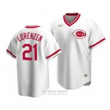 Camiseta Beisbol Hombre Cincinnati Reds Michael Lorenzen Cooperstown Collection Primera Blanco