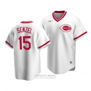 Camiseta Beisbol Hombre Cincinnati Reds Nick Senzel Cooperstown Collection Primera Blanco