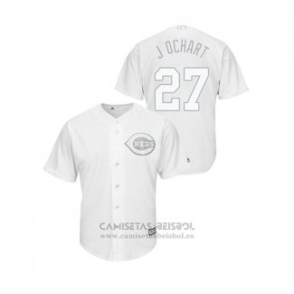 Camiseta Beisbol Hombre Cincinnati Reds Trevor Bauer 2019 Players Weekend J Ochart Replica Blanco