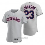 Camiseta Beisbol Hombre Cleveland Guardians Daniel Johnson Autentico Road Gris