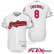 Camiseta Beisbol Hombre Cleveland Indians 2017 Postemporada Lonnie Chisenhall Blanco Flex Base