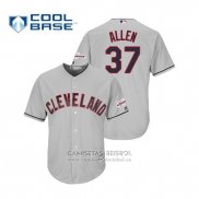 Camiseta Beisbol Hombre Cleveland Indians Cody Allen 2019 All Star Patch Cool Base Gris