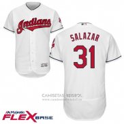 Camiseta Beisbol Hombre Cleveland Indians Danny Salazar Blanco Autentico Collection Flex Base
