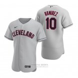 Camiseta Beisbol Hombre Cleveland Indians Harold Ramirez Autentico Road Gris