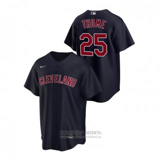 Camiseta Beisbol Hombre Cleveland Indians Jim Thome Replica Alterno Azul