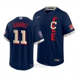 Camiseta Beisbol Hombre Cleveland Indians Jose Ramirez 2021 All Star Replica Azul