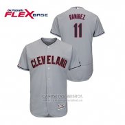 Camiseta Beisbol Hombre Cleveland Indians Jose Ramirez Flex Base Gris