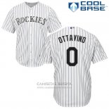 Camiseta Beisbol Hombre Colorado Adam Ottavino 0 Blanco Cool Base