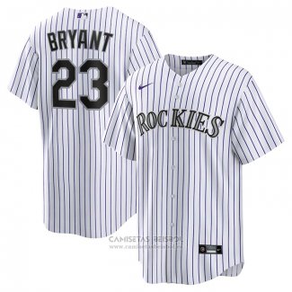 Camiseta Beisbol Hombre Colorado Rockies Kris Bryant Replica Blanco