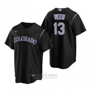 Camiseta Beisbol Hombre Colorado Rockies Zac Veen Replica 2020 Negro