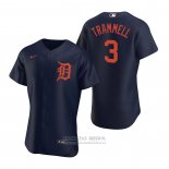 Camiseta Beisbol Hombre Detroit Tigers Alan Trammell Autentico Alterno 2020 Azul