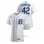 Camiseta Beisbol Hombre Detroit Tigers Jackie Robinson Authentic Blanco
