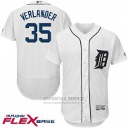 Camiseta Beisbol Hombre Detroit Tigers Justin Verlander Blanco Flex Base