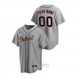 Camiseta Beisbol Hombre Detroit Tigers Personalizada Replica Road Gris