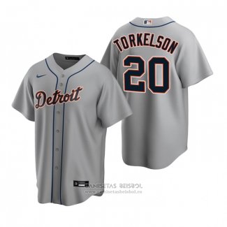 Camiseta Beisbol Hombre Detroit Tigers Spencer Torkelson Replica 2020 Gris