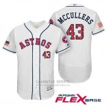Camiseta Beisbol Hombre Houston Astros 2017 Estrellas y Rayas Lance Mccullers Blanco Flex Base
