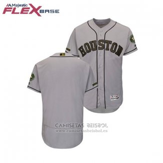 Camiseta Beisbol Hombre Houston Astros 2018 Dia de los Caidos Flex Base Gris