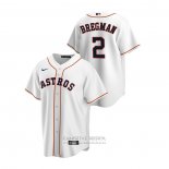 Camiseta Beisbol Hombre Houston Astros Alex Bregman Replica Primera Blanco