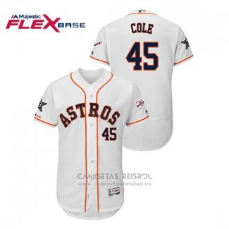 Camiseta Beisbol Hombre Houston Astros Gerrit Cole 2019 All Star Flex Base Blanco