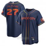 Camiseta Beisbol Hombre Houston Astros Jose Abreu 2022 City Connect Replica Azul