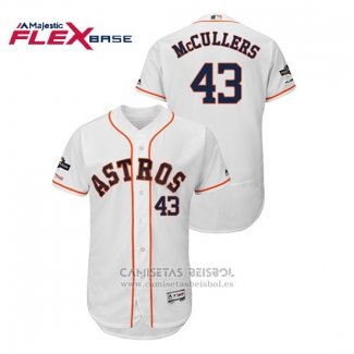 Camiseta Beisbol Hombre Houston Astros Lance Mccullers 2019 Postemporada Flex Base Blanco