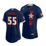Camiseta Beisbol Hombre Houston Astros Ryan Pressly 2021 All Star Autentico Azul