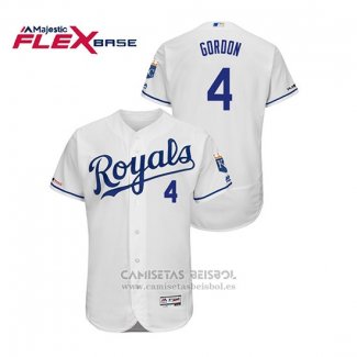 Camiseta Beisbol Hombre Kansas City Royals Alex Gordon Flex Base Blanco