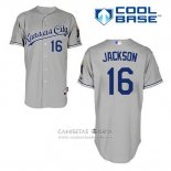 Camiseta Beisbol Hombre Kansas City Royals Bo Jackson 16 Gris Cool Base