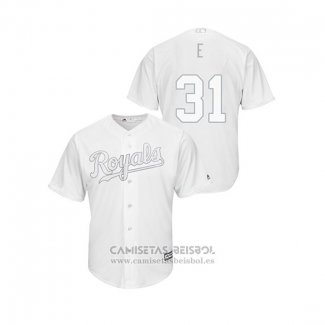 Camiseta Beisbol Hombre Kansas City Royals Ian Kennedy 2019 Players Weekend E Replica Blanco