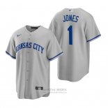 Camiseta Beisbol Hombre Kansas City Royals Jacoby Jones Replica Road Gris