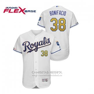 Camiseta Beisbol Hombre Kansas City Royals Jorge Bonifacio Flex Base Blanco2