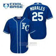 Camiseta Beisbol Hombre Kansas City Royals Kendrys Morales 25 Azul Alterno Cool Base