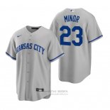 Camiseta Beisbol Hombre Kansas City Royals Mike Minor Replica Road Gris