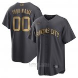 Camiseta Beisbol Hombre Kansas City Royals Personalizada 2022 All Star Replica Gris