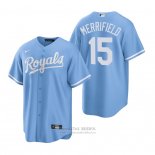 Camiseta Beisbol Hombre Kansas City Royals Whit Merrifield 15 Replica Alterno Azul