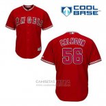 Camiseta Beisbol Hombre Los Angeles Angels Kole Calhoun 56 Rojo Alterno Cool Base